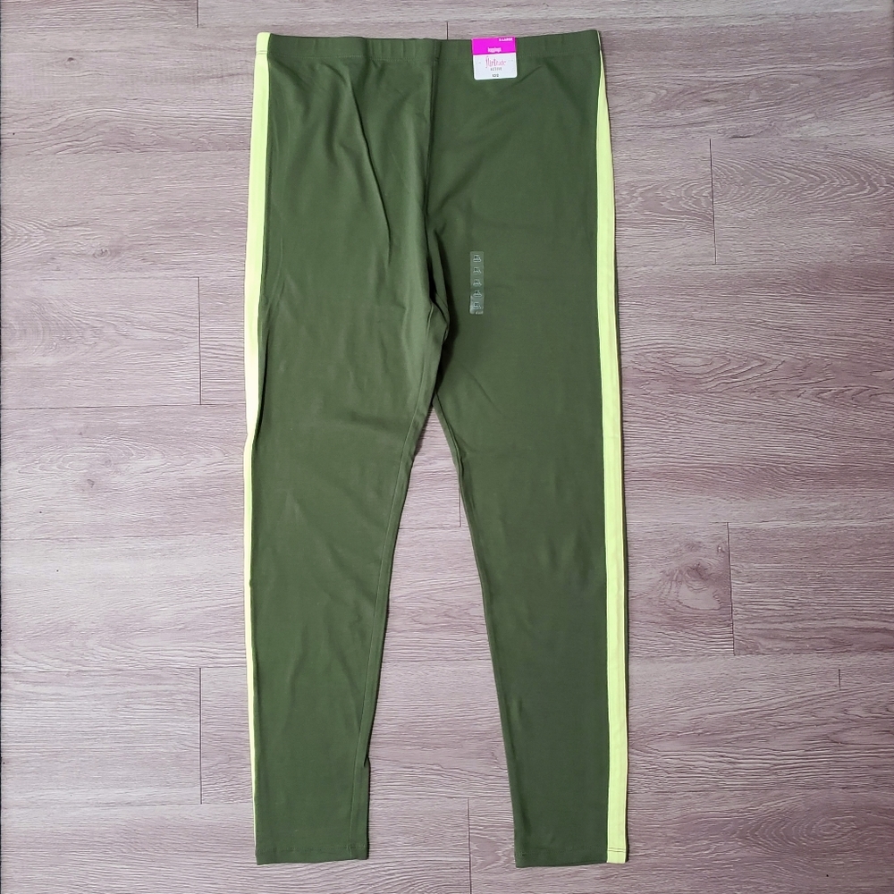 Green size XL jrs activewear leggings stretch gym yoga athleisure